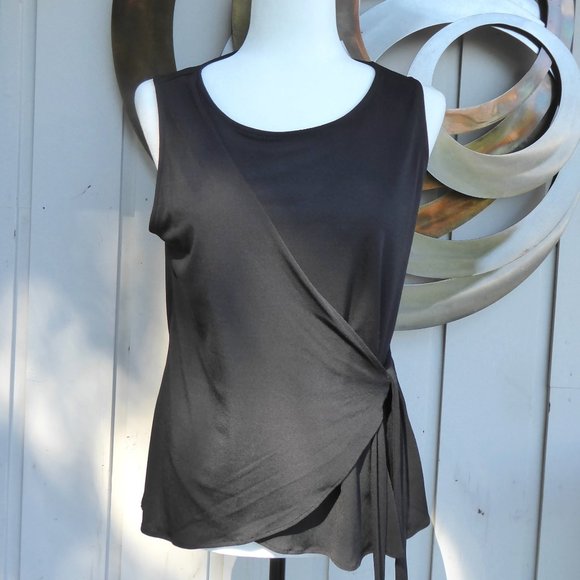 Crossbody V-neck sleeveless Jersey Tie Top, Size M. New with tags - Picture 3 of 5
